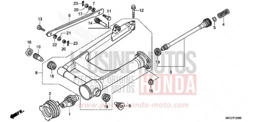 SWINGARM (VT750C2B/C2S/CS/C/CA) VT750CSC de 2012